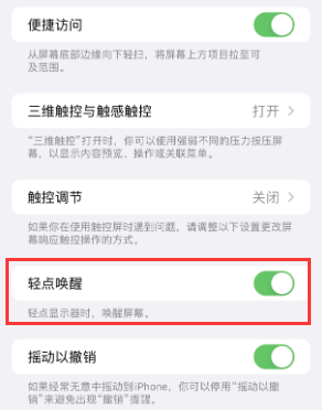 东明苹果授权维修站分享iPhone轻点无法唤醒怎么办 