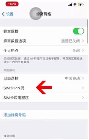 东明苹果14维修网分享如何给iPhone14的SIM卡设置密码 